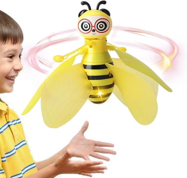 Flying Bee Toys for Beginners Intelligent Induction Automatic Shutdown Protection Cute Flying Dolls with Lights