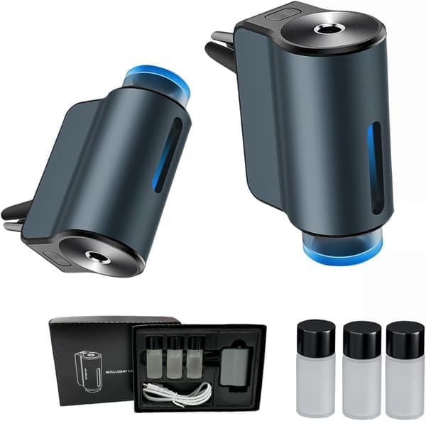 Bil Luftfräschare Diffuser, Smart Bil Aromaterapi Luftutloppsklämma, Fräschare Långvarig Atomizer, Uppladdningsbar Bil Aromaterapi Maskin