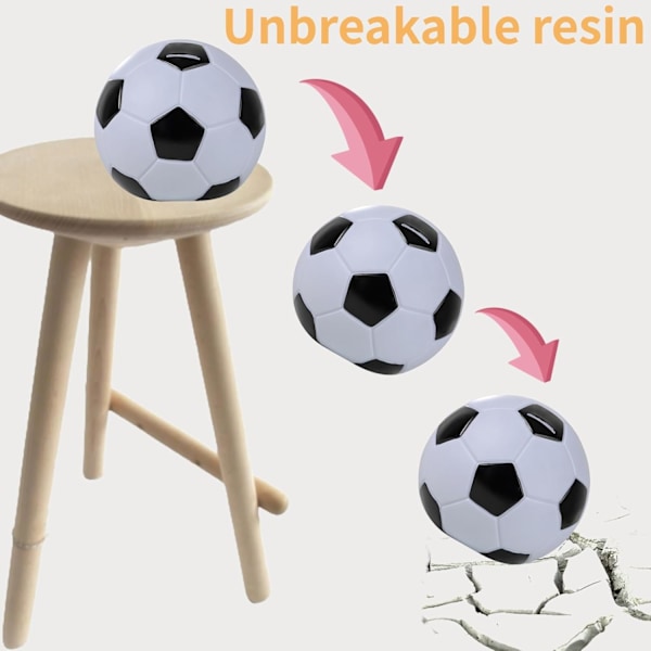 1 st fotbollsformad spargris i plast, okrossbar, sporttema, lämplig för barn, pojkar och flickor, heminredning (liten)