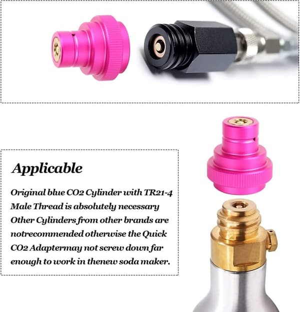 CO2 Quick Adapter til CO2-cylinder TR21-4 udvendigt gevind tilbehør
