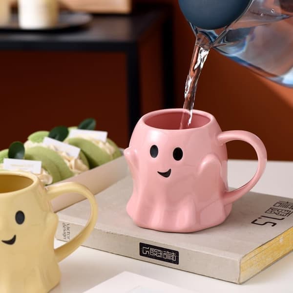 14OZ Ceramic Water Mug Creative Coffee Mug New Ghost Mug Cute 3D Ceramic Coffee Mug