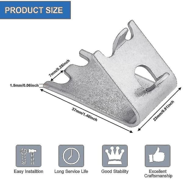 12 Pcs Stainless Steel Freezer Shelf Clips, Refrigerator Shelf Support, Commercial Refrigerator Shelf Clips, 1.5mm Thick, Freezer Shelf Brackets, Silver, Refrigerator