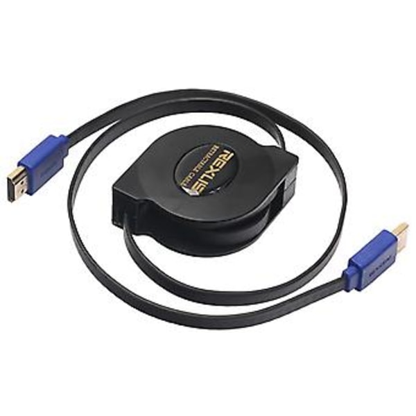 REXLIS 6FT -Kompatibel Kabel Justerbar In- och Utdragbar HD-TV-Linje för TV, Dator, Spelkonsol, Projektor