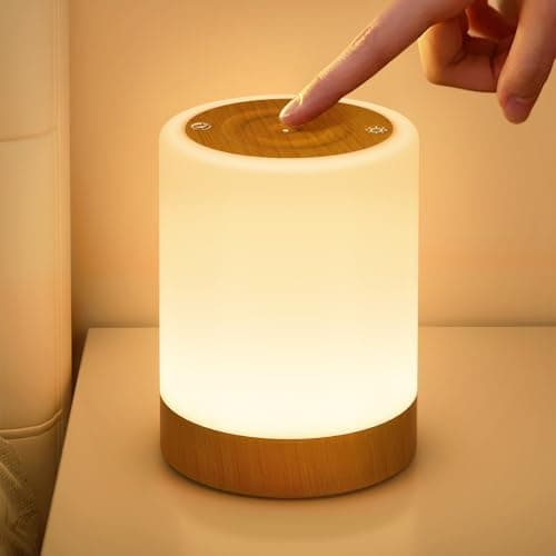 Touch LED Night Light, Dimmable Cordless Rechargeable Table Lamp with 5 Modes and 256 RGB Colors, Warm Light Bedside Lamp Timer Function 1PCS