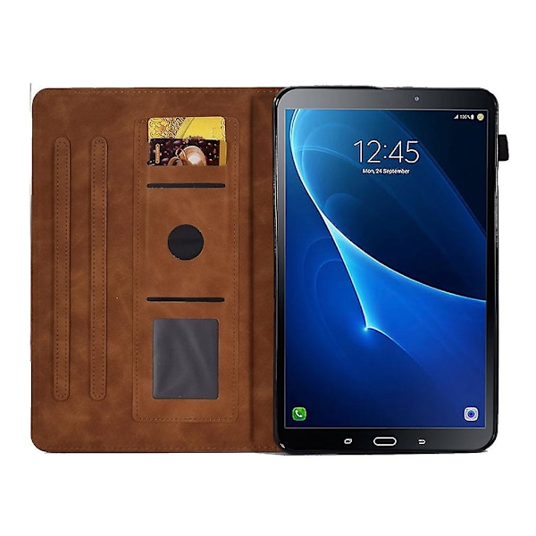 För Samsung Tab A 10.1 T580/T585 (2016) Präglad Flatbed Röd Red Samsung Galaxy Tab A 10.1 (201 Red Samsung Galaxy Tab A 10.1 (201