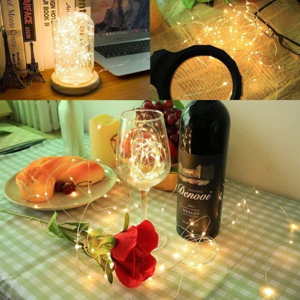 Another Christmas Decoration: Waterproof Solar String Lights with 100 Copper Wire LEDs, Magical and Starry (Warm White)