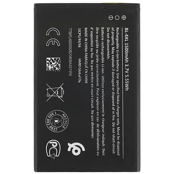 For Nokia 6300 4G/8000 4G 3.70V 1500mAh Li-ion Battery Replacement Part (Code: BL-4XL)