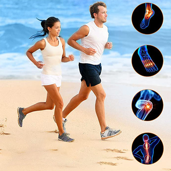 Plantar Fasciitis Ortos Inläggssulor, Atletiska Löparinlägg för Kvinnor och Män, Fotvalvsstöd Gel Komfort Inläggssulor, Lindra Fallen Arch, Platt