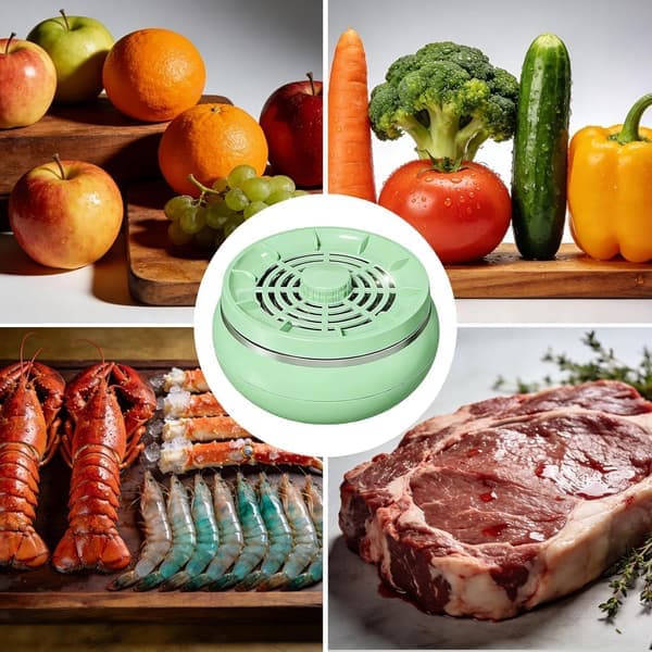 Portable Food Cleaning Machine, Fruit and Vegetable Purifier, 4-Mode Multifunctional Washer, Compact Kitchen Cleaner for Meat, Seafood, Grains