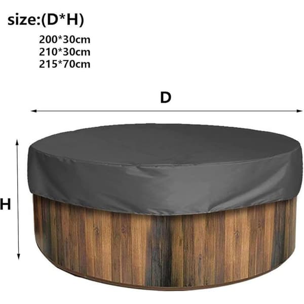 Protective Cover - Round - Waterproof - UV Resistant - 210D Oxford Fabric