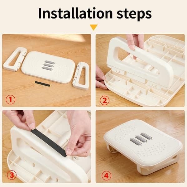 Ergonomic Footrest with Massage Rollers Non-Slip Under Desk Footrest for Office and Home Padded Support for Better Posture and Comfort