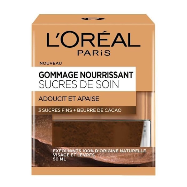 L'Oréal Dermo Expertise Sugar Care Nourishing Scrub 50ml Mörkbrun