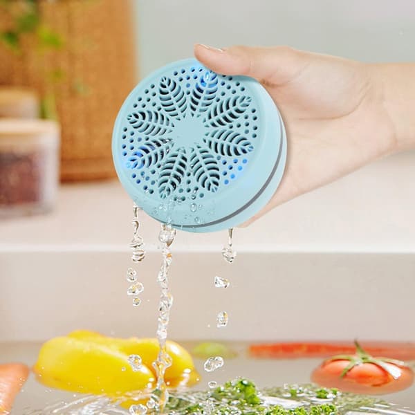 Portable Fruit Cleaning Machine - Mini Vegetable Washer with 3 Modes, 8 Liter Capacity, IPX7 Waterproof, Titanium Electrolysis (Sky Blue)