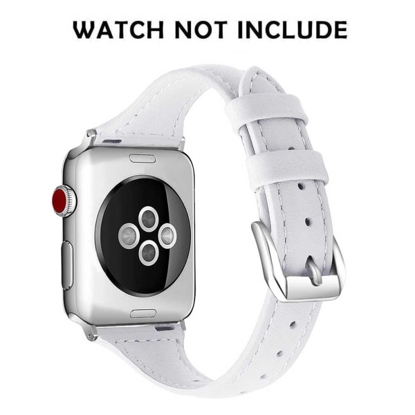 Läderband Kompatibel Apple Watch Band, Ersättningsarmband Sportrem för Iwatch Series 5 4 3 2 1 med rostfritt stålspänne 38-40 mm svart
