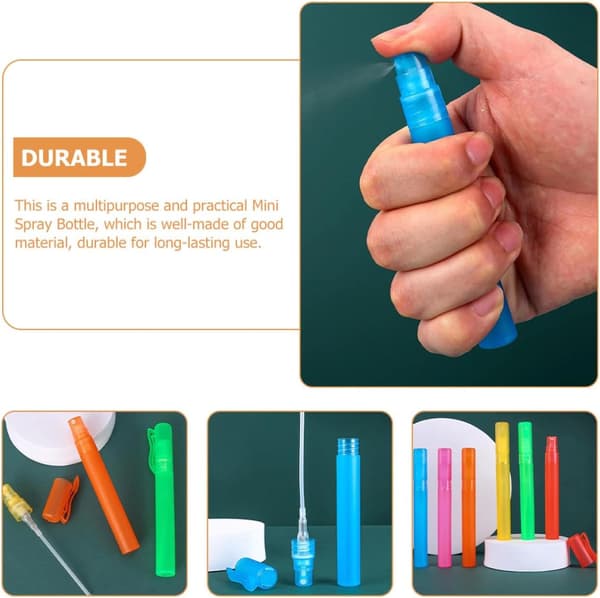 12 stk. mini sprayflasker farvede parfumeflasker pen parfumeflasker bærbare tomme sprayflasker