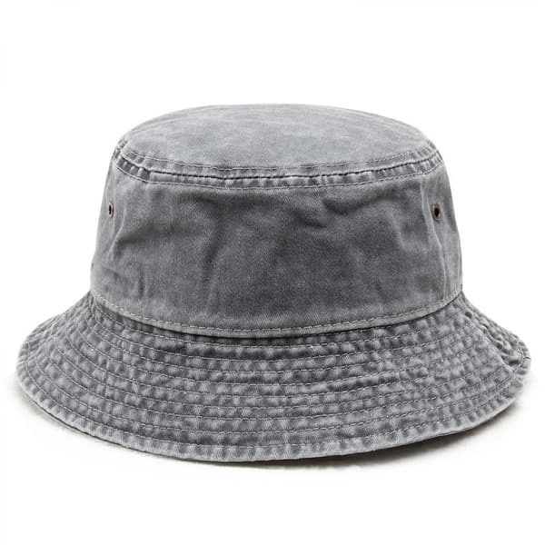 Denim bøttehatt Unisex Solhatt Bred brem Bøttehatt Menn Kvinner Tenåring Utendørs (grå)