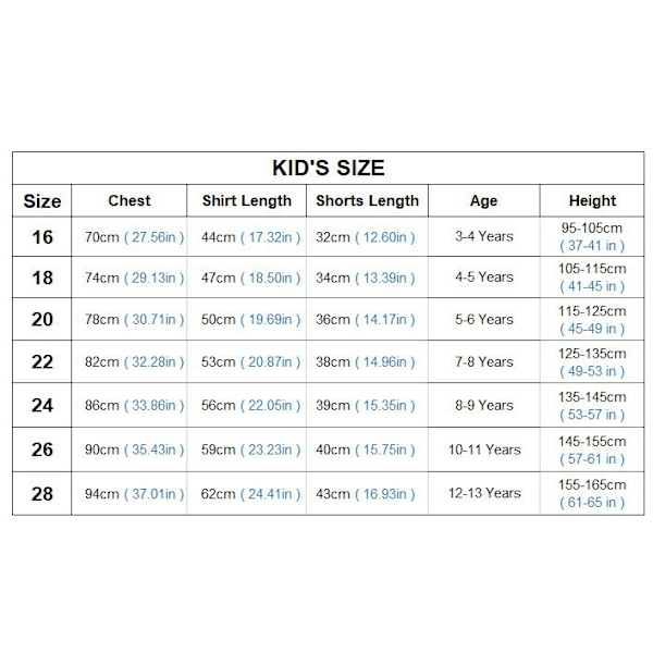 Träningskläderset för barn, snabbtorkande tryckt kortärmad + shorts, fotbollströja - C. R 7 blå blue 18 # (3-4 years) blue 22 # (6-7 years)