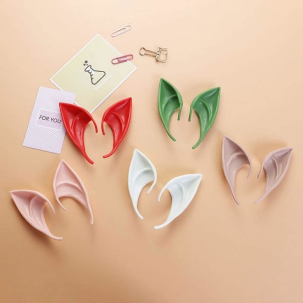 Cosplay Fairy Pixie Elf Ears - Mjuka spetsiga spetsar Anime Party Dress Up Kostym Maskerad Accessoarer för Halloween Party ,5 Par