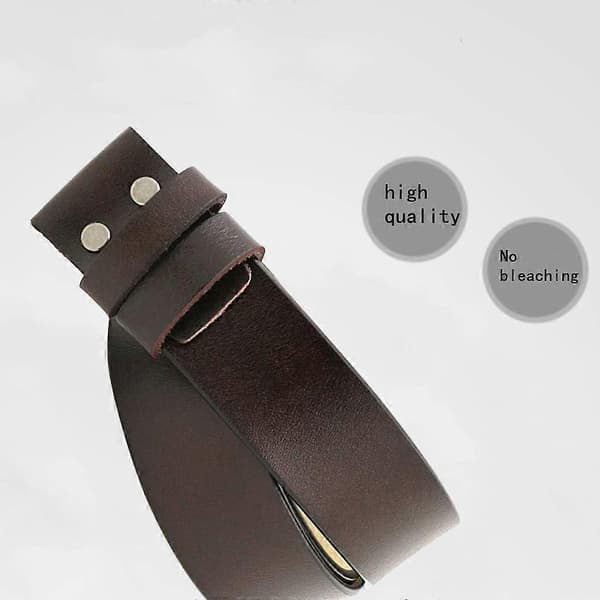 Herrebelte 38 mm bredt, uten spenne, kaffefarget Coffee