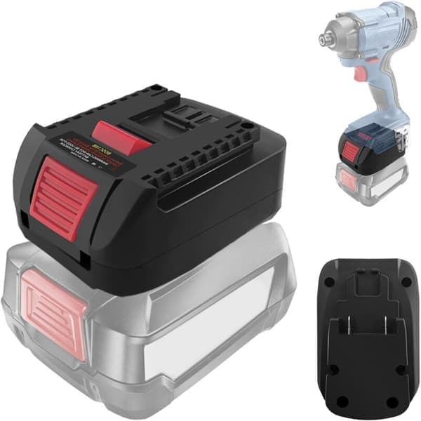 BOSC18B batteriadapter til Bosch 18V PBA Gloria-batterier, batterikonverteringsadapter til Bosch Professional 18V GBA-værktøjer