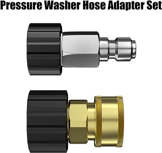 Pressure Washer Adapter Set - M22 14mm to 3/8-inch Quick Connect - 5000 PSI Universal Coupling Kit for Hose and Gun - Leak-Proof