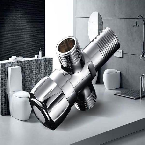 Double Outlet Angle Valve, Kitchen and Bathroom Fittings, Copper G1/2