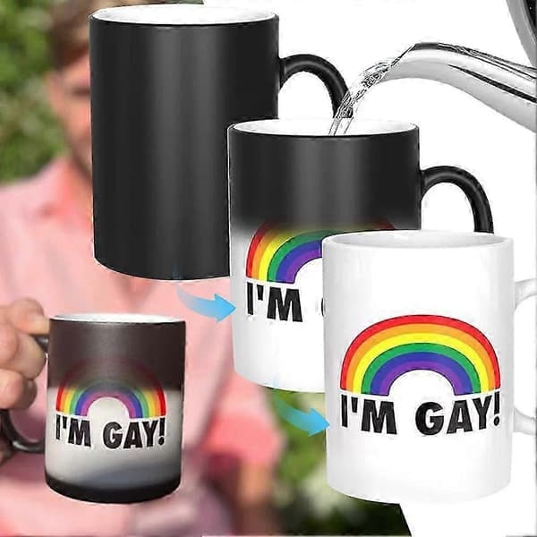 Innovative Color Changing Coffee Mug; Changes Color When Heated.