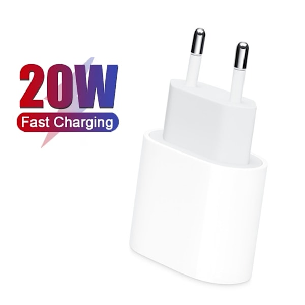 2 st 20W iPhone snabbladdare med kabel