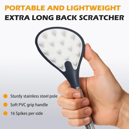Adjustable Back Scratcher - Back Scratcher for Adults - Back Scratcher - Extendable - Relieves Itching - Portable Lightweight - Black