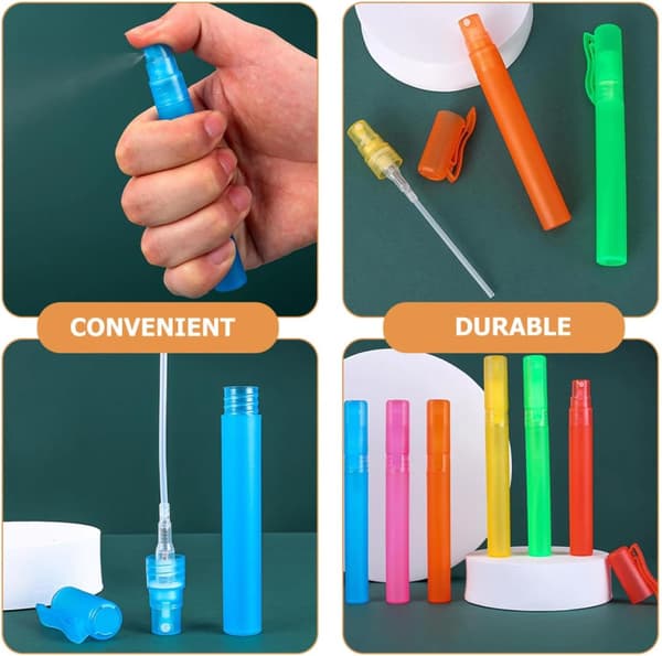 12 stk. mini sprayflasker farvede parfumeflasker pen parfumeflasker bærbare tomme sprayflasker