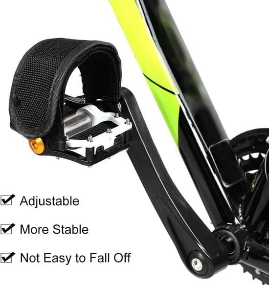 Pedalstropper – Cykelstropper – Pedalstropper til motionscykler – Cykelpedalstropper, til skridsikre cykelpedaler – Sorte cykelpedalstropper