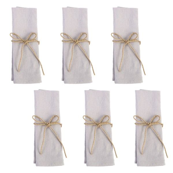 Set med 6 bomullsservetter tygservetter rustika tjocka bordservetter för familjeevenemang fester bröllopsdekoration, 41x41cm