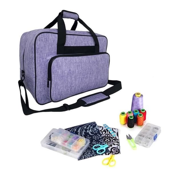 Universal bæreveske for symaskin - Mauve - Nylon - Stor kapasitet