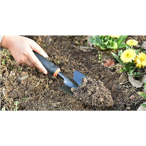 Trädgårdsspade, plastgummerad blomsterspade halkfri blomsterspade svart blomsterträdgårdsspade, längd*bredd 34cm*8cm, kan användas för ogräsrensning