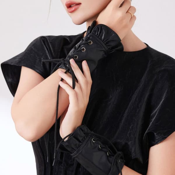 Adjustable Gothic PU Leather Arm Guard Unisex Festival Costume Accessory