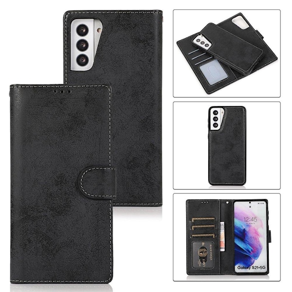 Samsung Galaxy S21 Plus - LEMAN Plånboksfodral Brun Brun