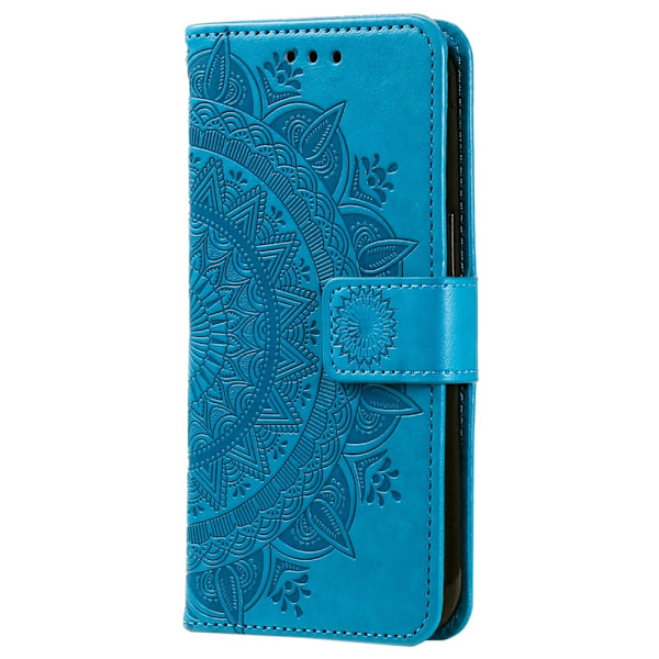 Samsung Galaxy S23 FE Fodral Mandala Läder Blå