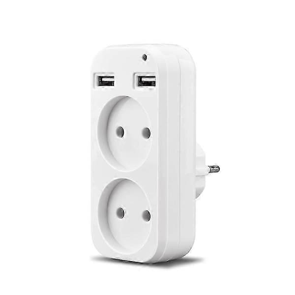 USB-uttak 2-bits konverteringskontakt ekspansjonsuttak dobbel USB universell