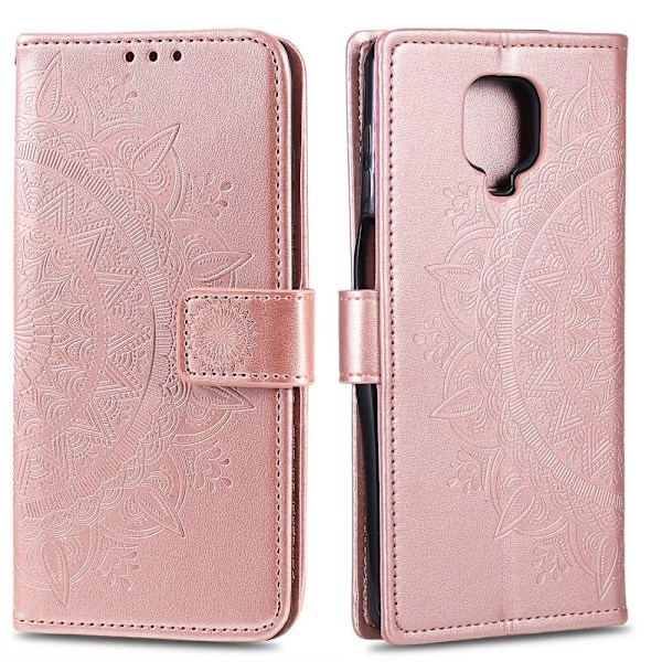 Xiaomi Redmi Note 9 Pro/Note 9S - Mandala Plånboksfodral - Roséguld Roséguld Roséguld