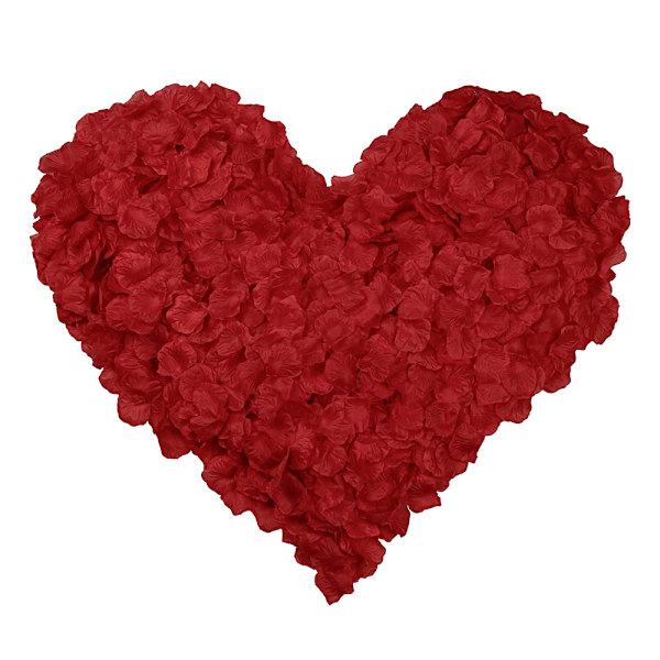 1200 stj konstgjorda rosenblad, blomsterblad i non-woven för romantisk, bröllop, fest, alla hjärtans dag dekoration