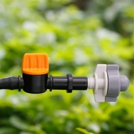 20-pack Micro 4mm Barbed Garden Irrigation Hose Water Flow Control Valve Drip Irrigation System Garden Hose Connector Accessories