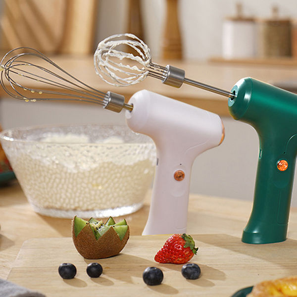 Sladdlös handmixer, elektrisk visp USB uppladdningsbar handhållen elektrisk mixer Enkelsteg (enkelt huvud/dubbelt huvud)