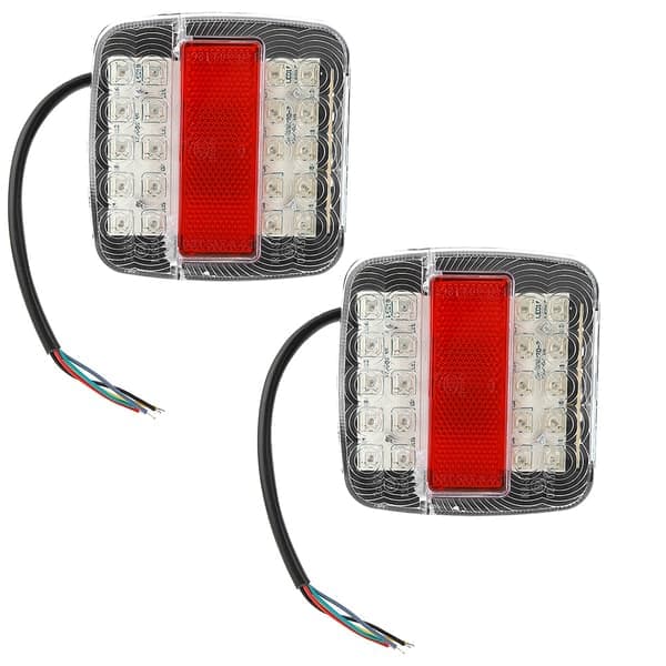 2 stk 12V 20LEDs Bil Lastebil Tilhenger Baklys Indikator Stopp Bremselys Blinklys