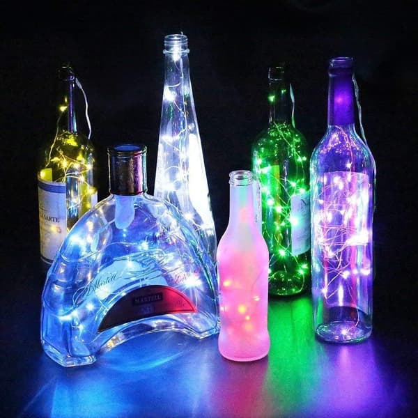 8-pack 2m 20 LED batteridrivna ljusslingor Mini koppartrådsljusslingor, Firefly Starry Moonlight för sovrum bröllop DIY