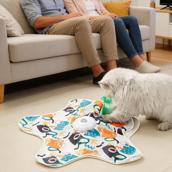 Automatic Rechargeable Cat Toy Motion Activated Rolling Ball Interactive Pet Play Equipment for Indoor Exercise and Kitten Entertainment