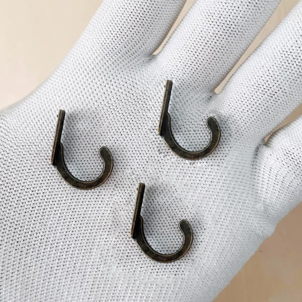 Väggkrokar med skruvar, 10-pack Svart Svart