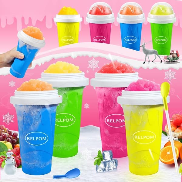 Slushie Cup Roliga Slushy Maker Cups Coola Sommarprylar Julklappar White Elephant-presenter Partyfavörer Priser för Pojkar Flickor Tonåringar Studenter