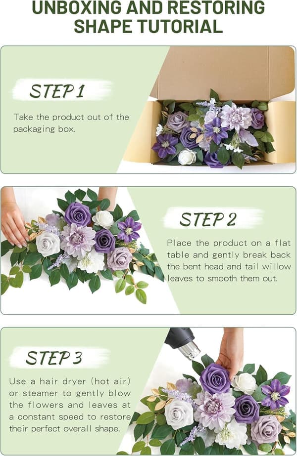Bryllupsdekor 2-pakning Velkomstskilt Blomsterbakgrunn Seremonigirlander