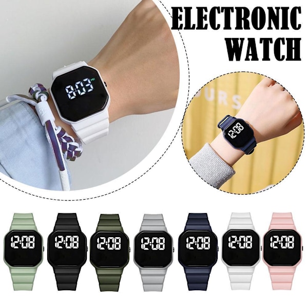 Klocka för män Digital barnklocka LED Armbandsur Sportklockor A Grey One size Grey One size