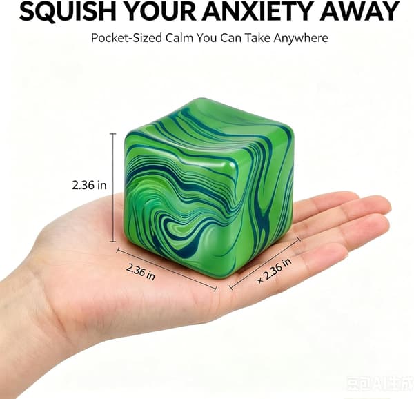 1. Fingerspidslegetøj, bløde og nuttede stresslindrende Rubik's terninger, stresslindrende bolde, sensorisk legetøj, velegnet til børn med autisme.